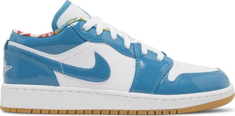 

Кроссовки Air Jordan 1 Low SE GS Barcelona, белый, Белый;синий, Кроссовки Air Jordan 1 Low SE GS Barcelona, белый