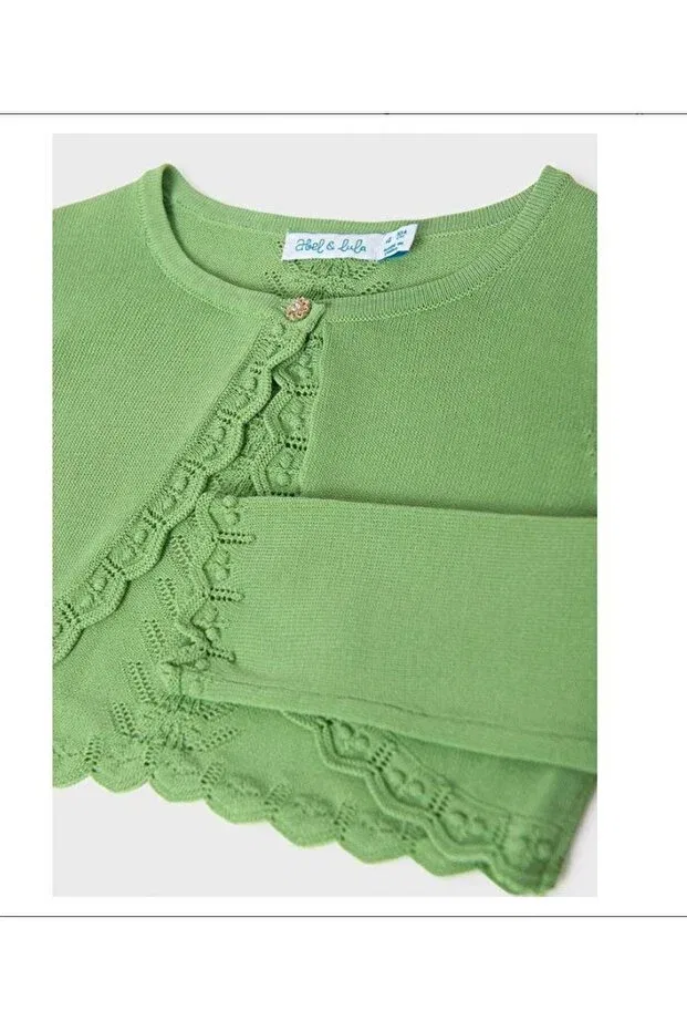 Детский кардиган для девочек хлопковый Abel&Lula girl mercerized polera 5366 Abel & Lula, Blue — фото 3