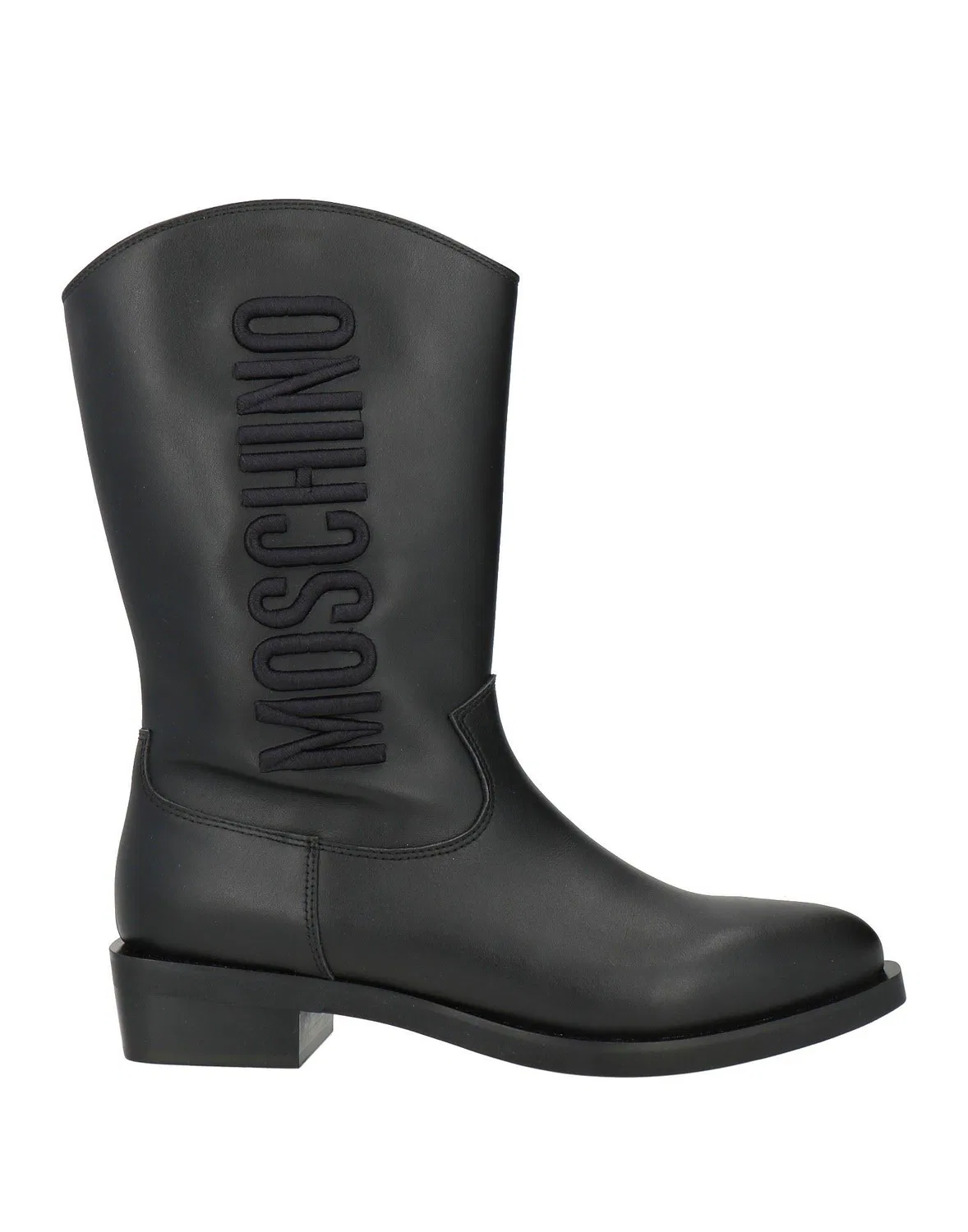 Детские ковбойские сапоги для девочек с аппликацией Moschino Teen, черный