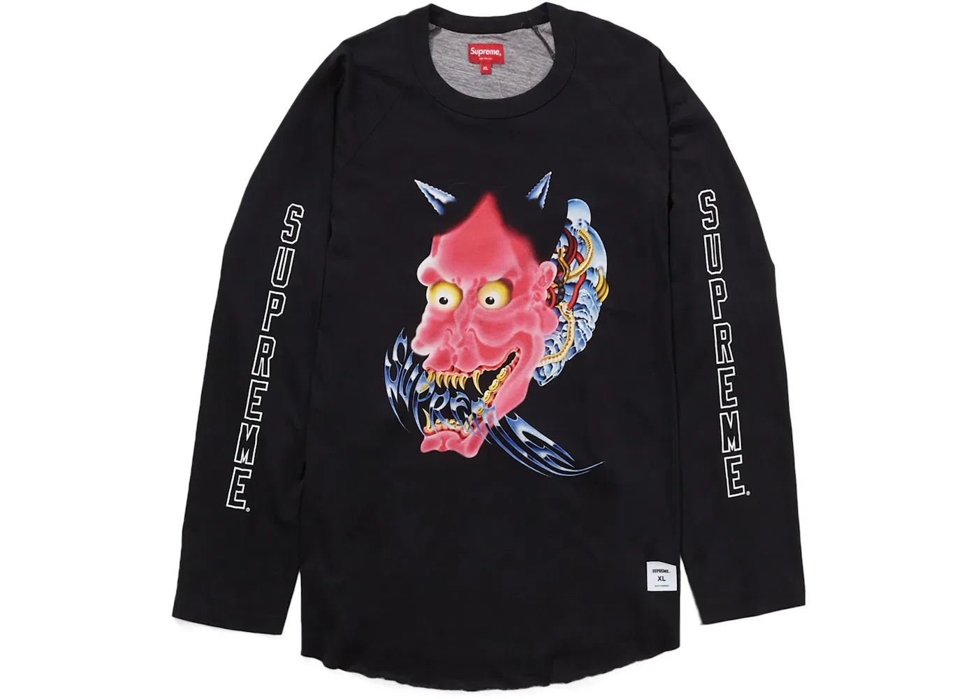 Мужская футболка с длинным рукавом реглан Supreme Demon Raglan L/S Top, Black