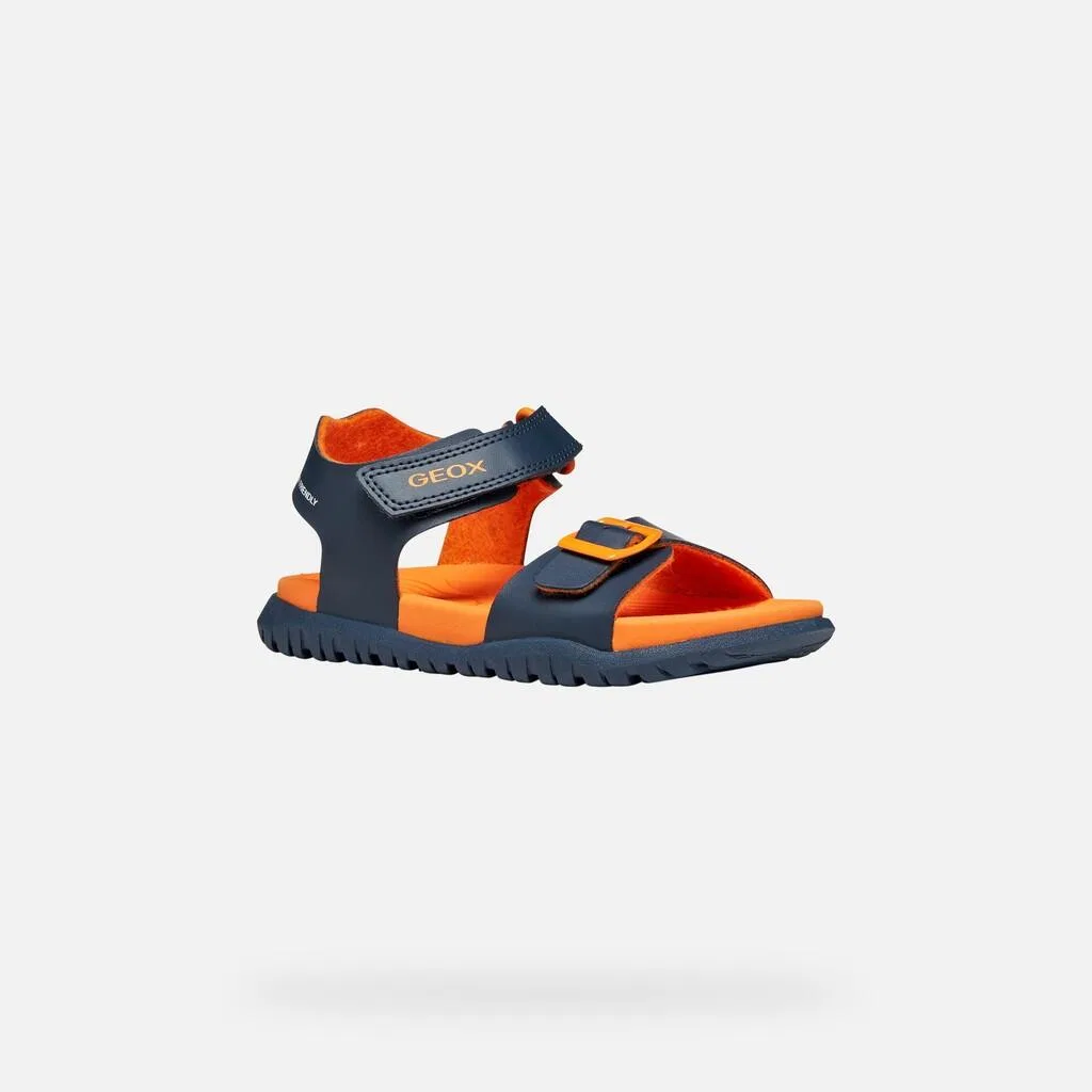 Детские сандалии с дышащей технологией Geox Fusbetto, Kosmosblau Orange — фото 4
