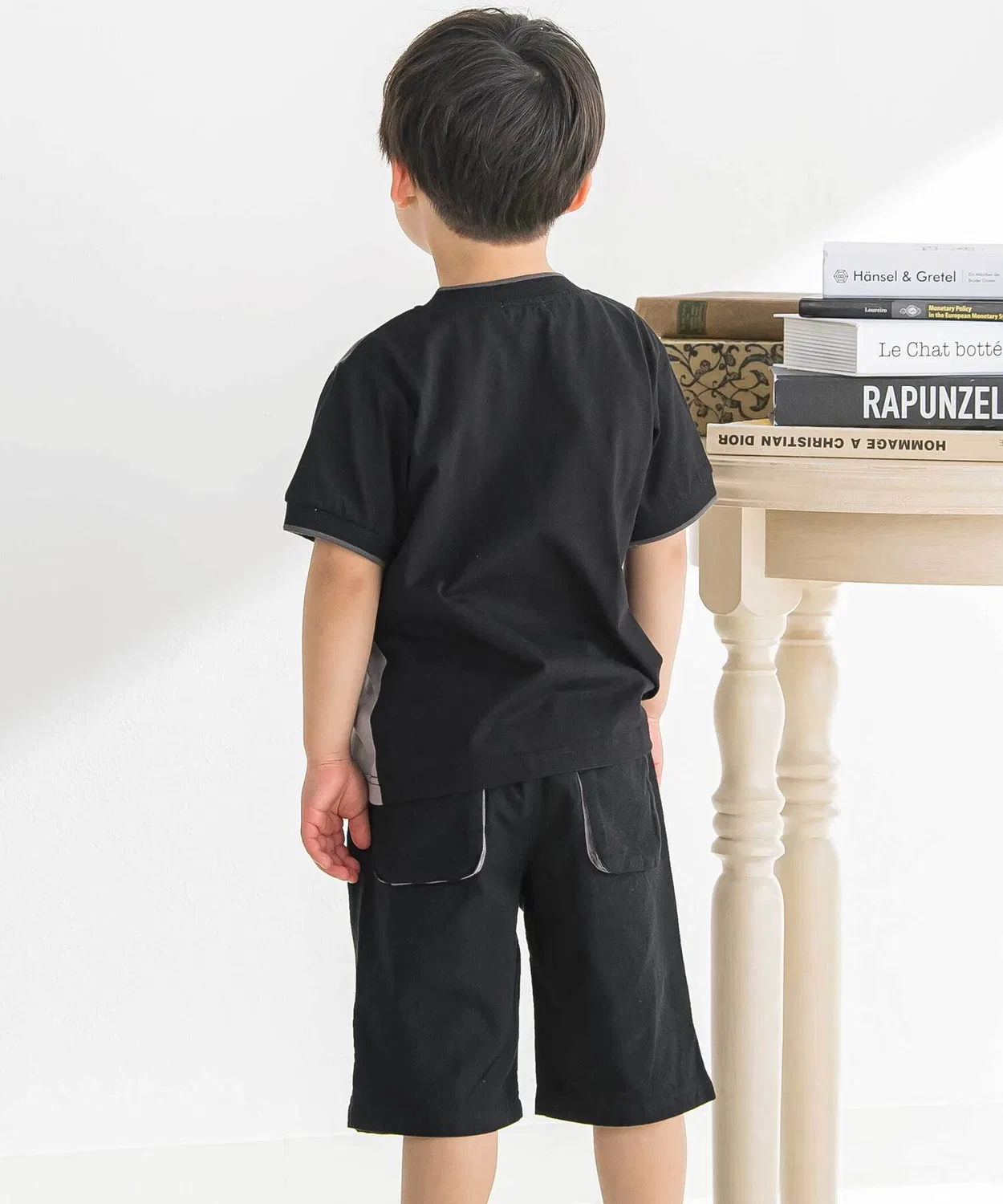 Детские шорты с цветной ластовицей BeBe Petits Pois Vert, Бежевый — фото 4