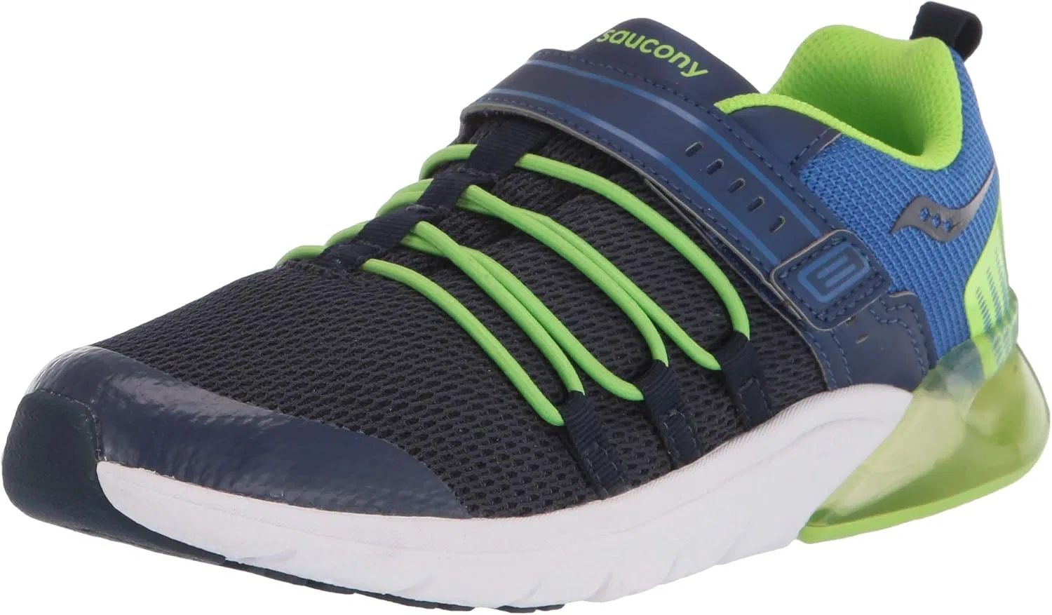 Детские кроссовки для девочек Flash Glow 2.0 Jr. Saucony, Navy/Green