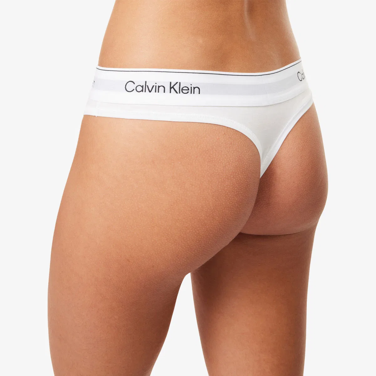 Трусики-стринги icon из смеси хлопка и модала Calvin Klein, белый — фото 4