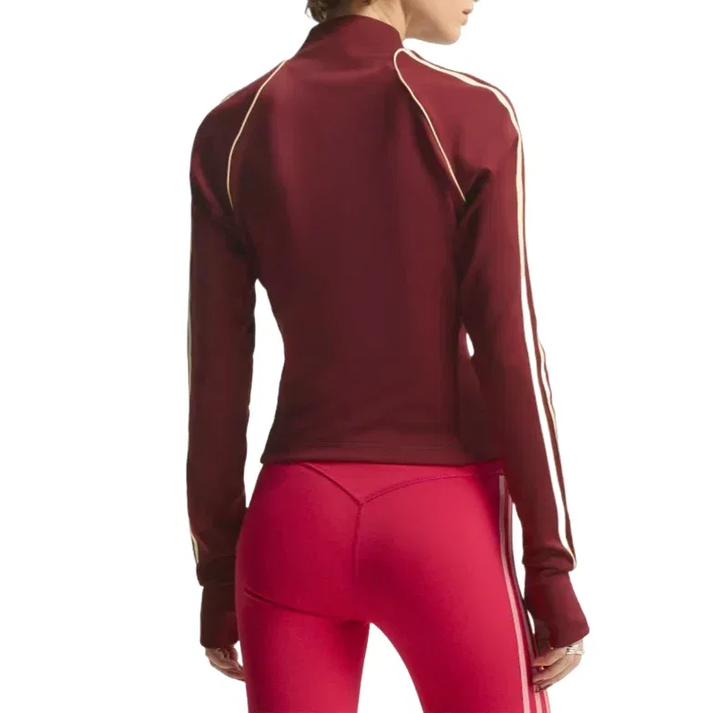 Женская рубашка для тренировок Originals Sport Superstar Midlayer Shirt Asia Sizing 'Maroon' adidas, Maroon — фото 4