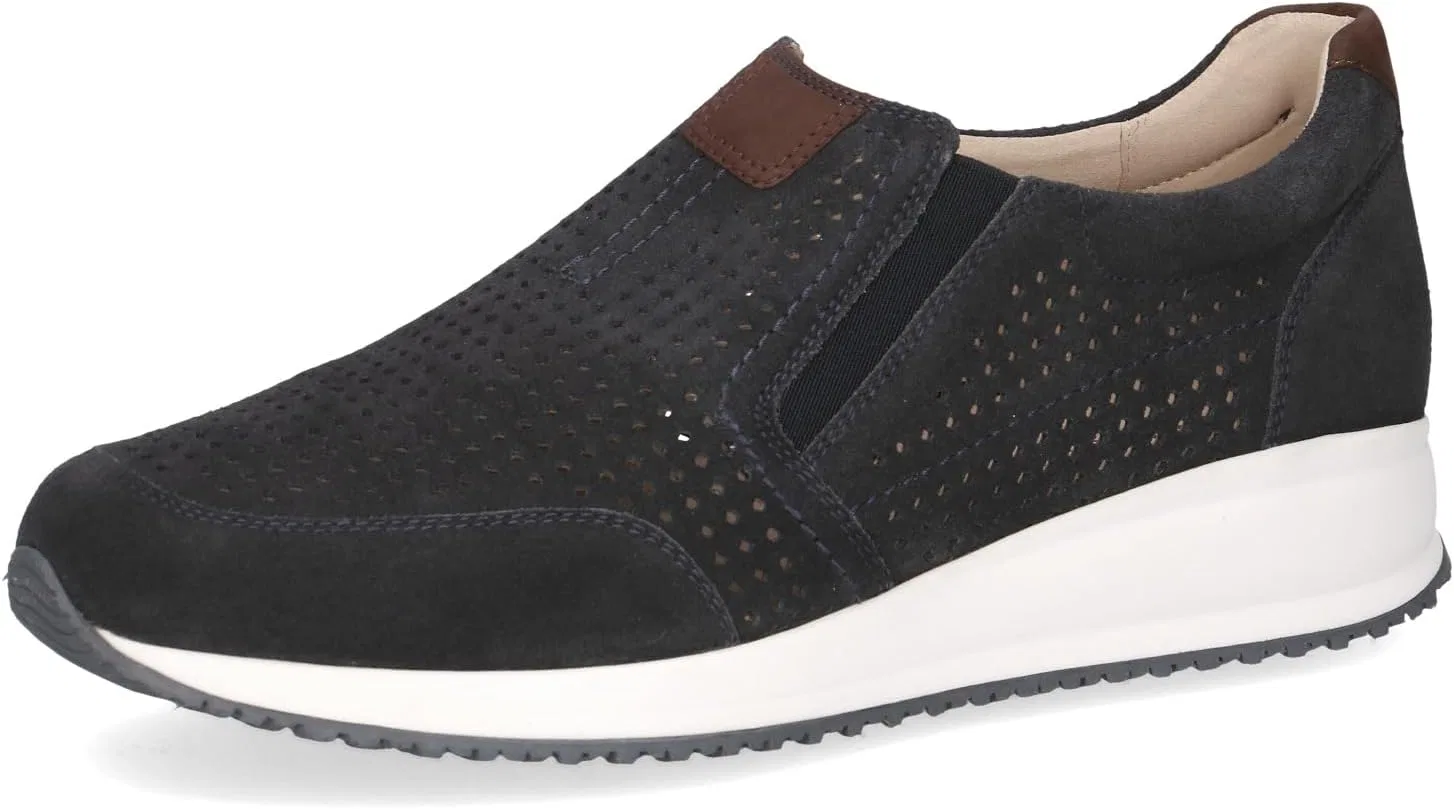 Туфли CAPRICE Herren Slipper aus Leder mit Lochmuster, Navy Nappa