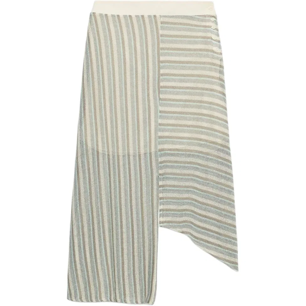 Женская длинная юбка-миди с принтом Casual Long Skirts, ZARA, Blue
