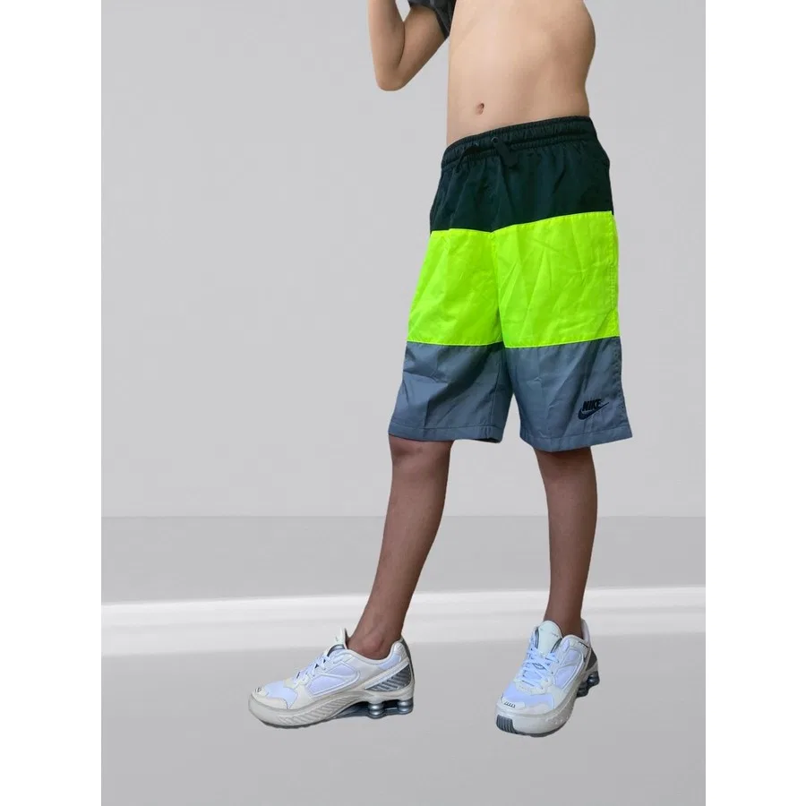 Спортивные шорты для мальчика с принтом Nike Sportswear, Зеленый — фото 4