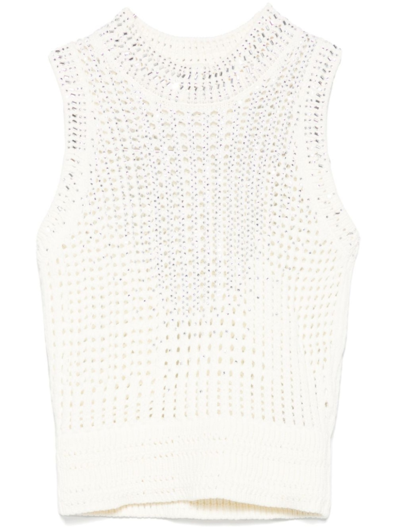 

Топ Ermanno Scervino, украшенный кристаллами, белый