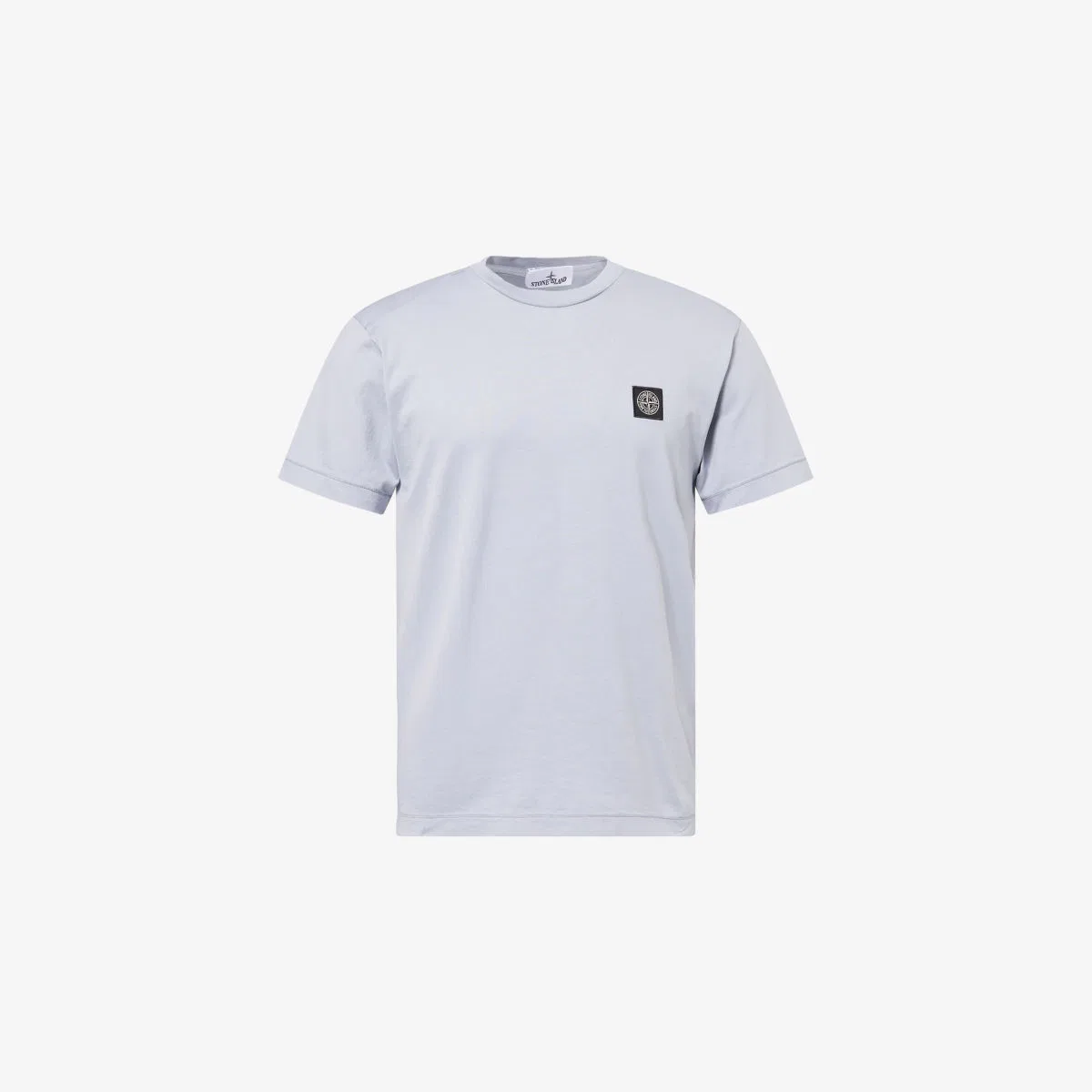 Хлопковая футболка с фирменной нашивкой Stone Island, серый