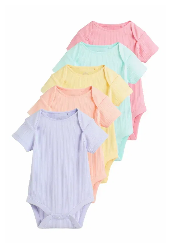 Комплект из 5 боди с коротким рукавом, Regular fit - Next, Multi Pastel