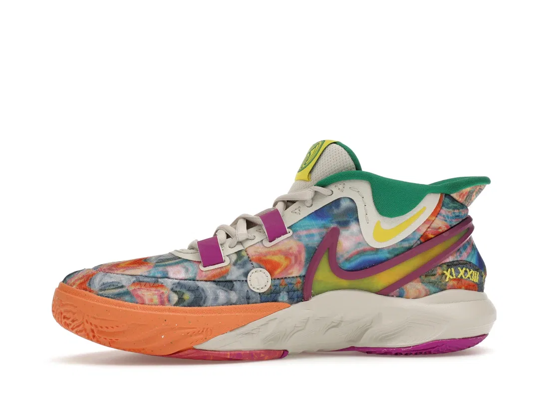Детские кроссовки с принтом Nike Kyrie 8 GO Nike, Light Bone/Malachite/Orange Trance/Yellow Strike — фото 3