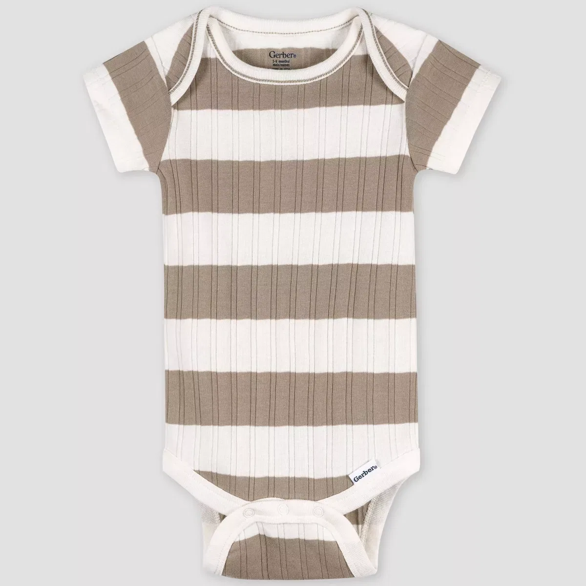 Детское боди для мальчиков с принтом 2-Pack Striped Onesie NEWBORN, Tan — фото 2