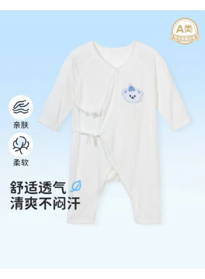 Боди-комбинезон мягкий с принтом для новорожденных Bornbay, белый