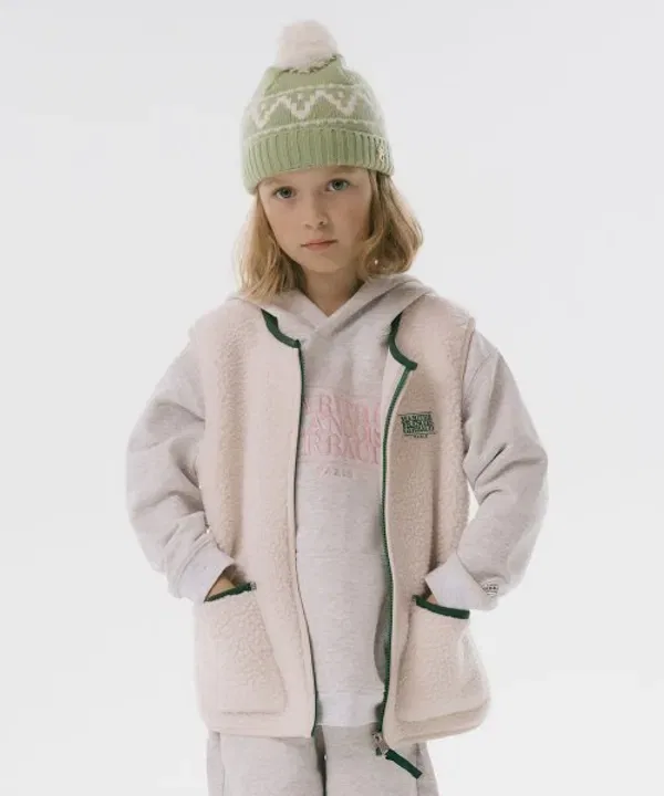 Жилет флисовый Enfant classic logo fleece, MAETHE KIDS, айвори