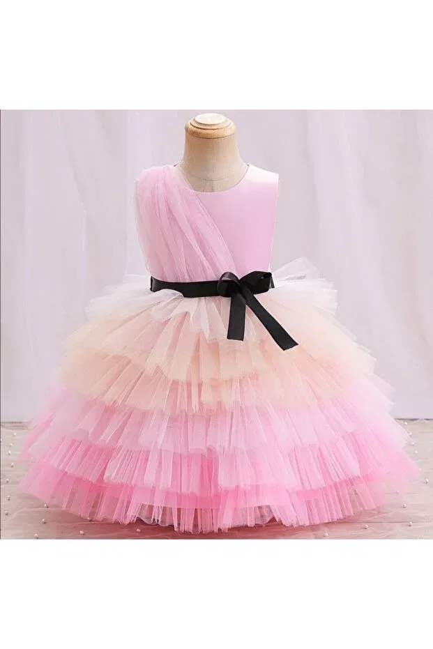 Детское платье для девочек с принтом Asel Kids, Pink — фото 2