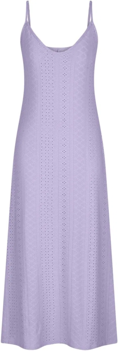 Женское летнее платье макси с лепестковыми рукавами Purple — фото 4