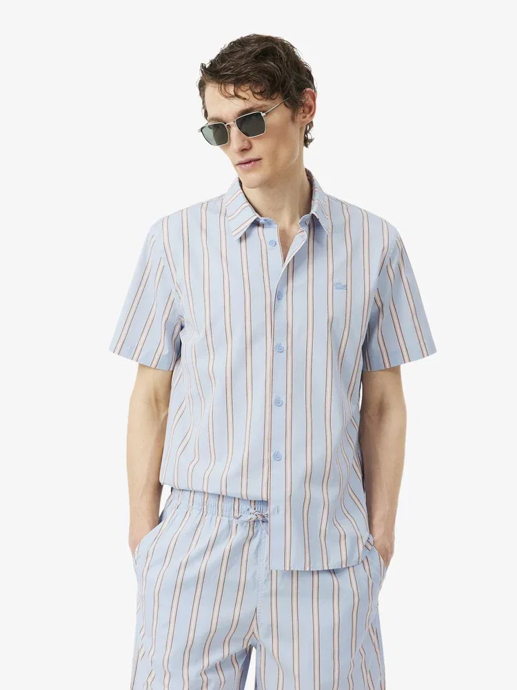 Рубашка с коротким рукавом в полоску LACOSTE, Blue