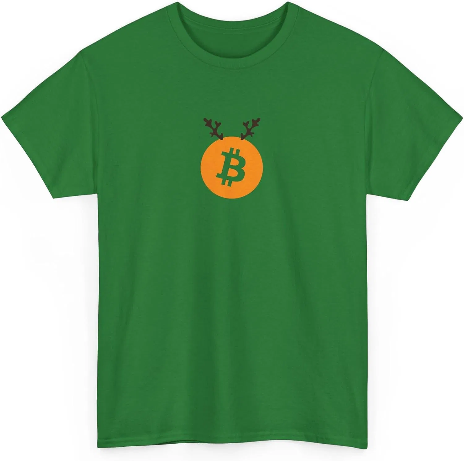 Женская футболка с принтом Bitcoin Gildan 5000, Turf Green