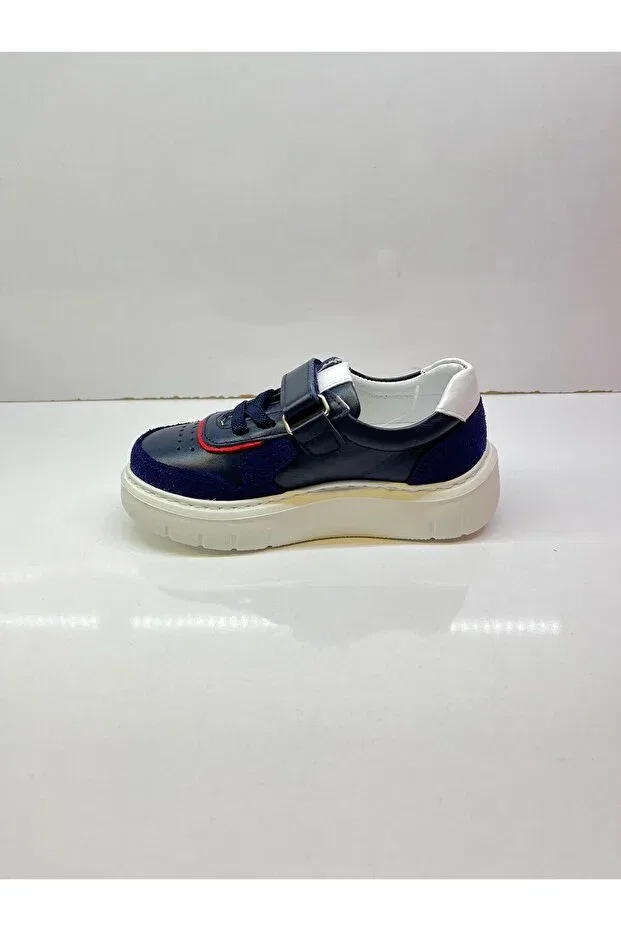 Детские туфли для девочек кожаные Happy Walk, Navy Blue — фото 3