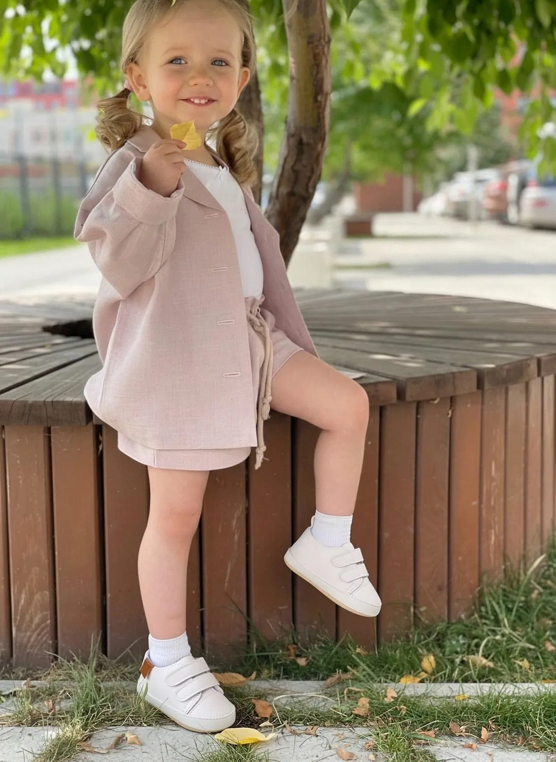 Детские кроссовки для девочек с высоким верхом JOYEBUY, White — фото 2