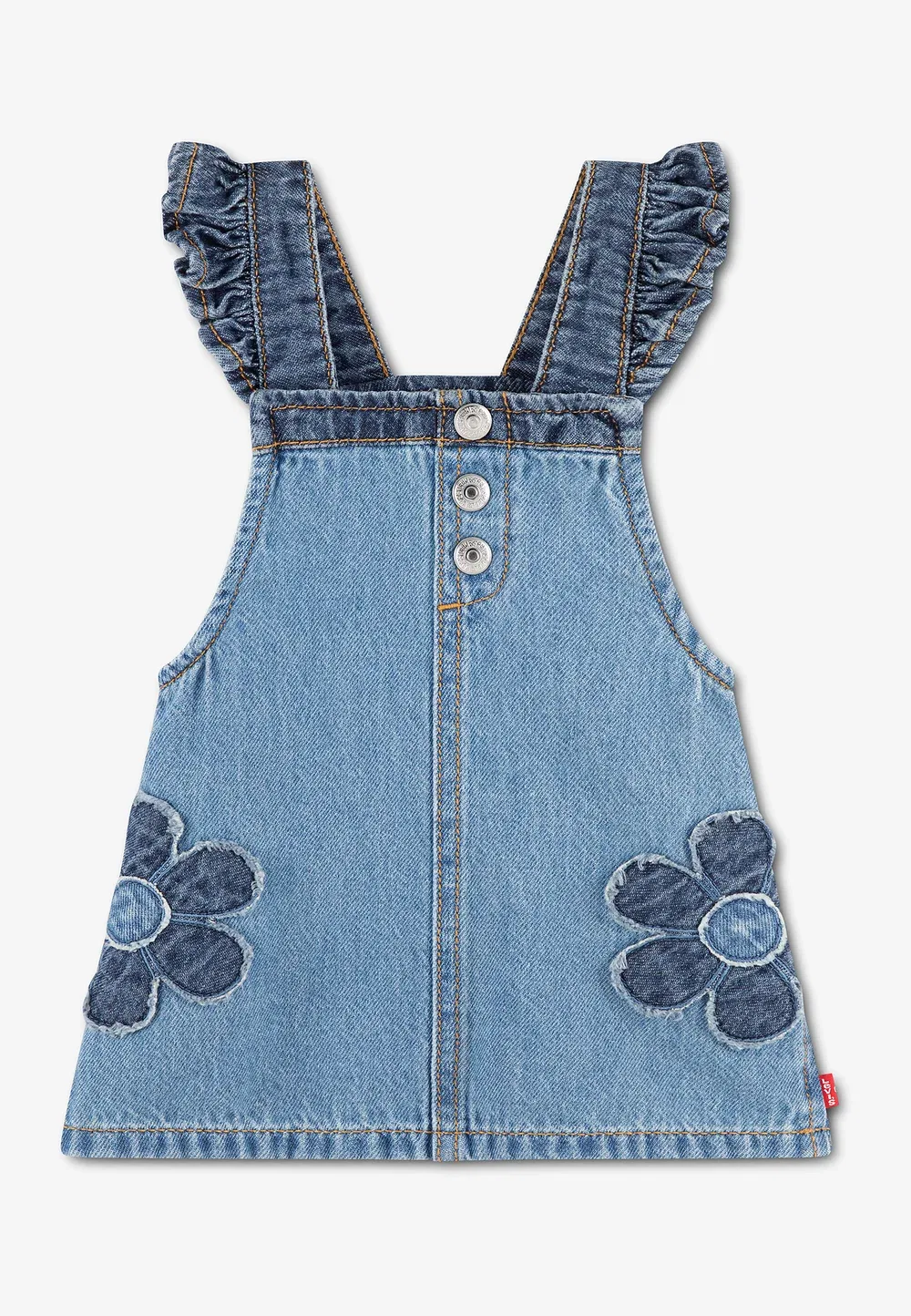 Платье-Юбка с цветочным принтом и карманами - джинсовое платье Levi'S, Light-Blue Denim