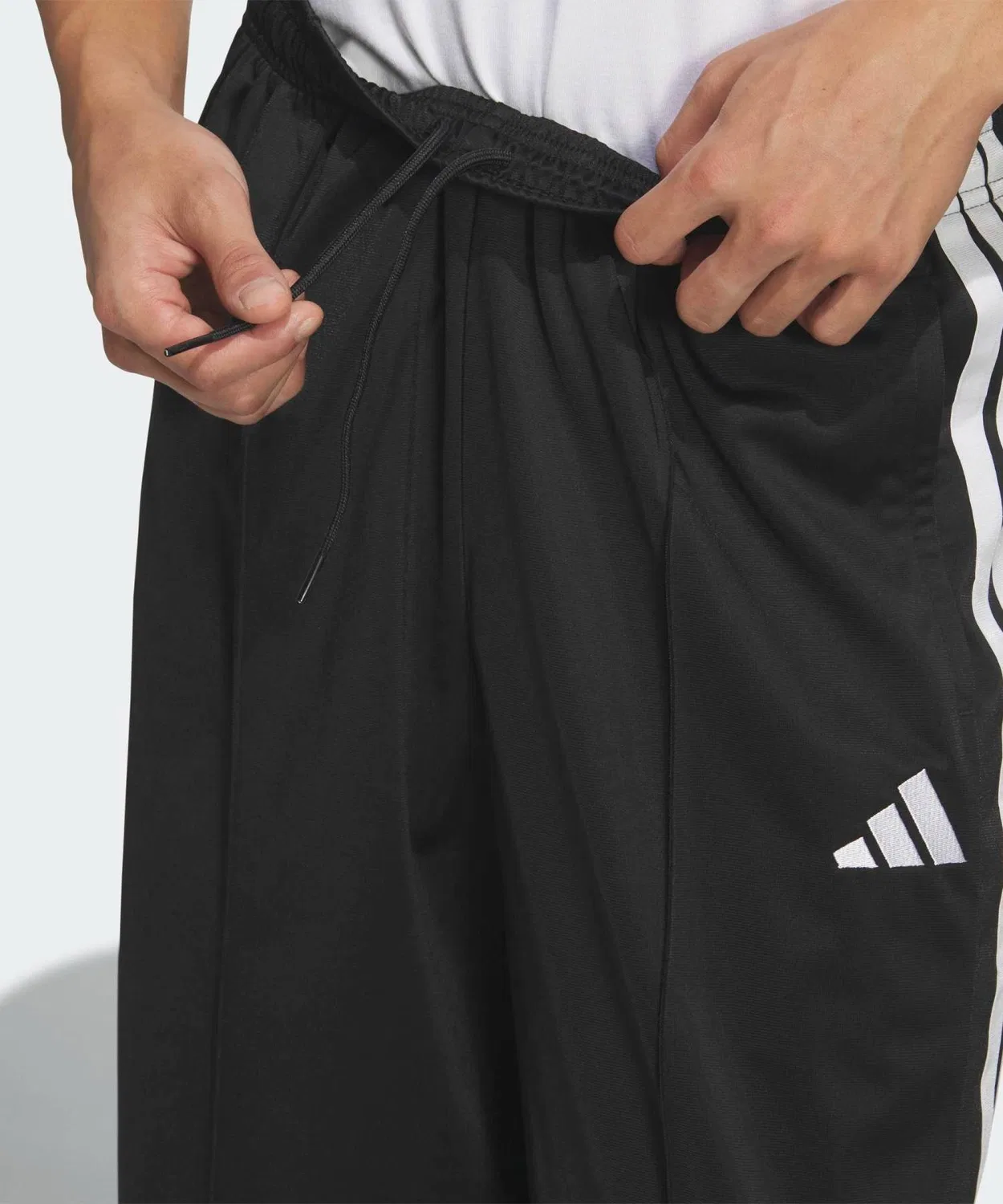 Мужские спортивные штаны свободного кроя Stadium Tricot Straight Leg, Adidas, Black/White — фото 4