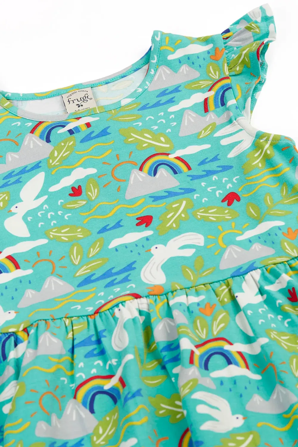 Детское платье для девочек Olivia Frugi, Aqua — фото 4
