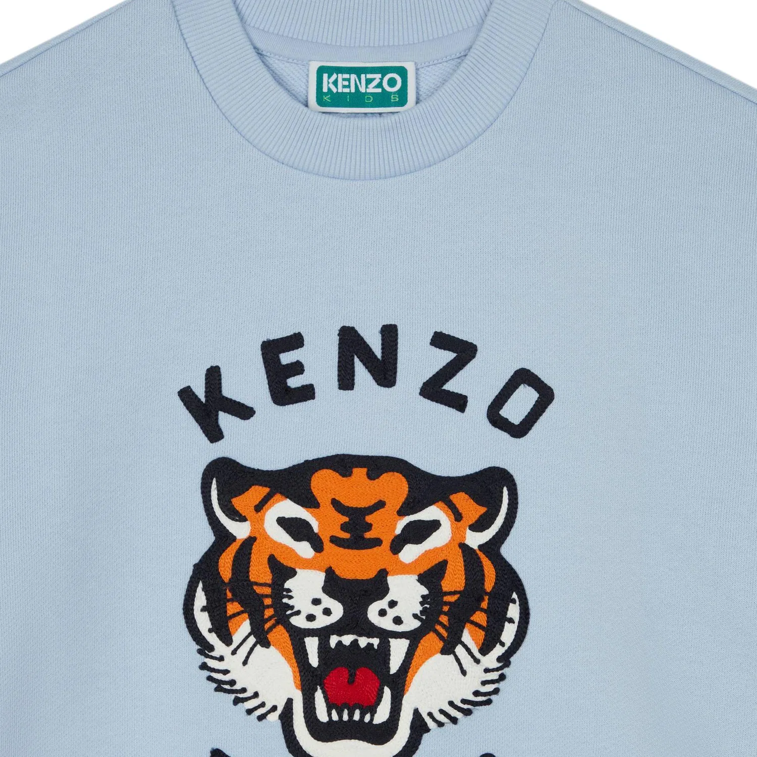 Детский свитшот с круглым вырезом Light Blue KENZO — фото 4