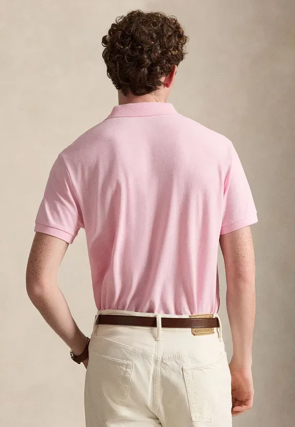 Поло хлопковое Slim fit polo shirt Polo Ralph Lauren, Bath Pink, розовый — фото 3
