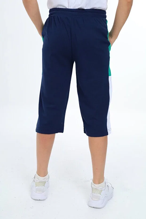 Детские шорты для мальчиков хлопковые Angelos Girls, Navy Blue — фото 4