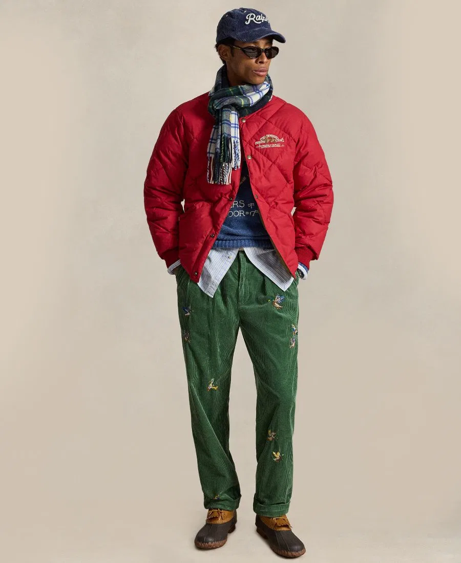 Стеганая куртка с вышивкой Polo Sportsman Polo Ralph Lauren, Sweet Tomato — фото 2