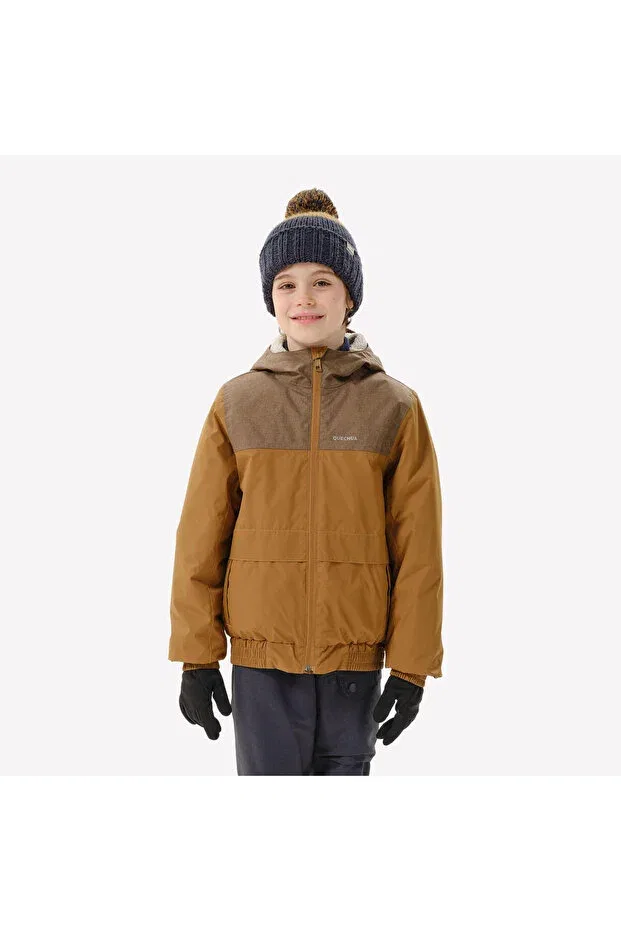 Детское пальто для девочек с капюшоном Decathlon, Brown