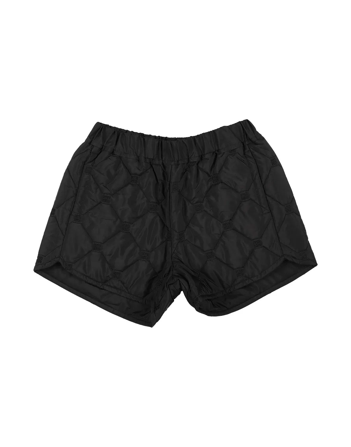 Шорты стеганые с принтом Givenchy, черный
