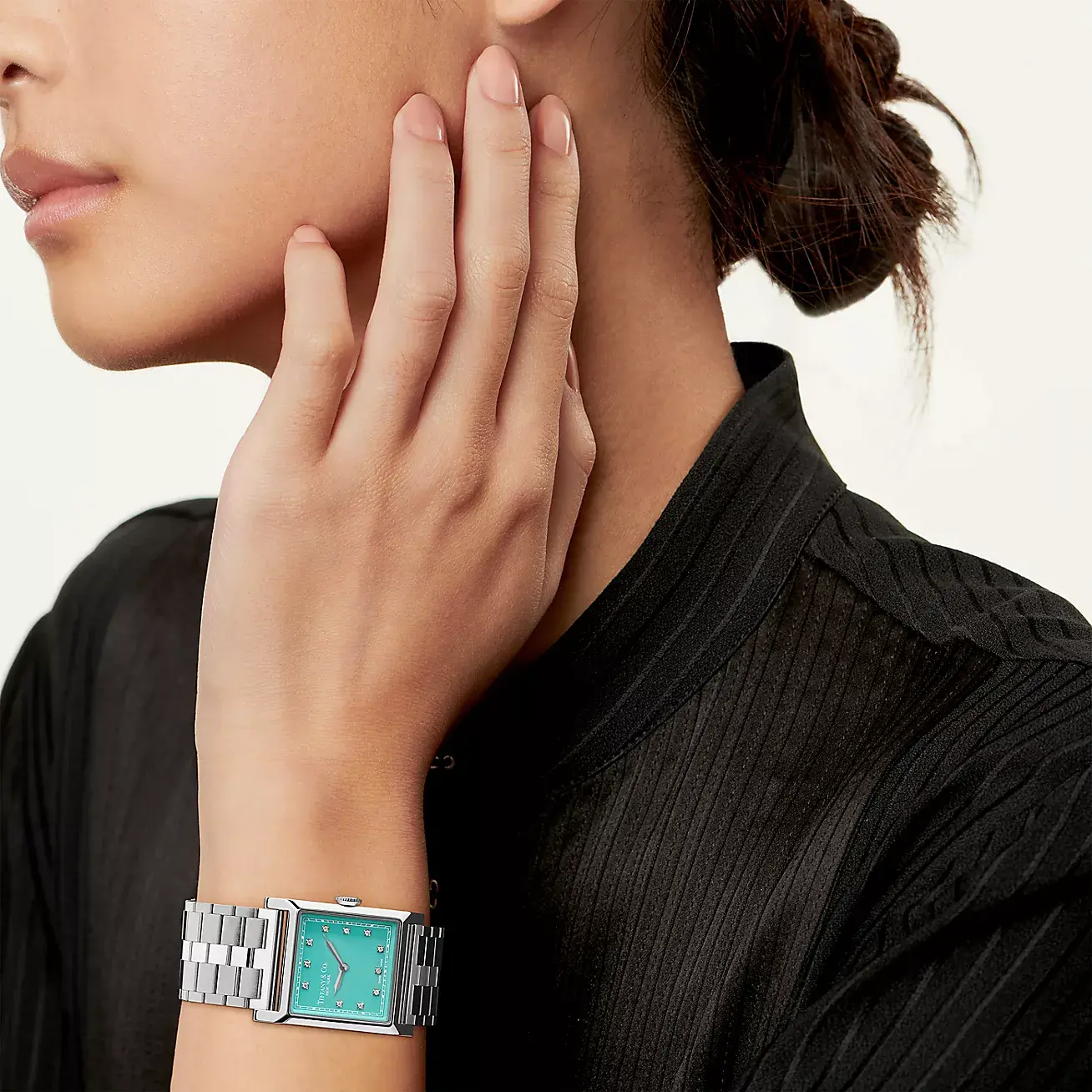 Часы Tiffany & Co. Union Square Tiffany Blue Dial, 27 мм, нержавеющая сталь/бриллианты — фото 4