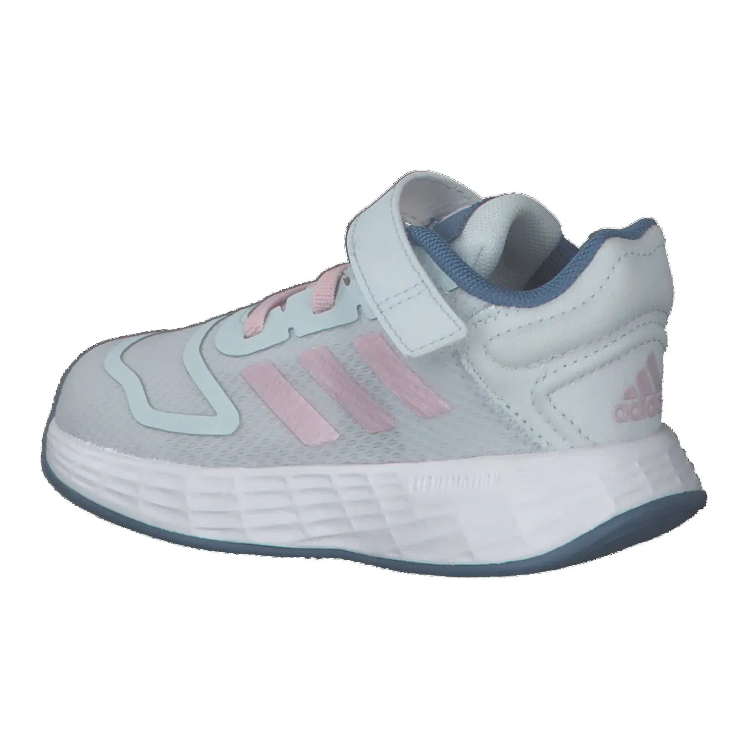 Детские кроссовки для мальчиков с шнуровкой Duramo 10 El I Adidas, Blue Tint Clear Pink Altered Blue — фото 3