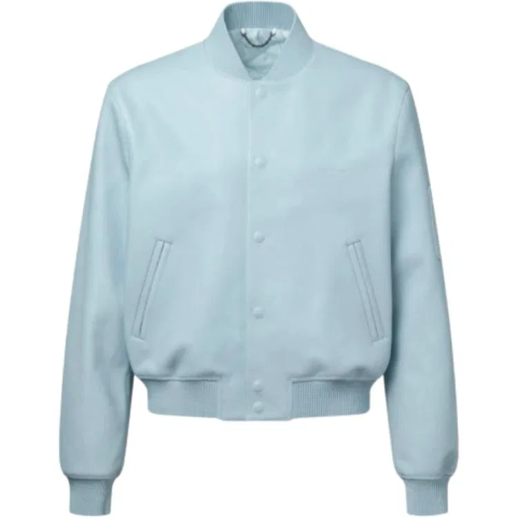 Мужская куртка из кожи с длинным рукавом LOUIS VUITTON x Pharrell Williams SS26, Light Blue