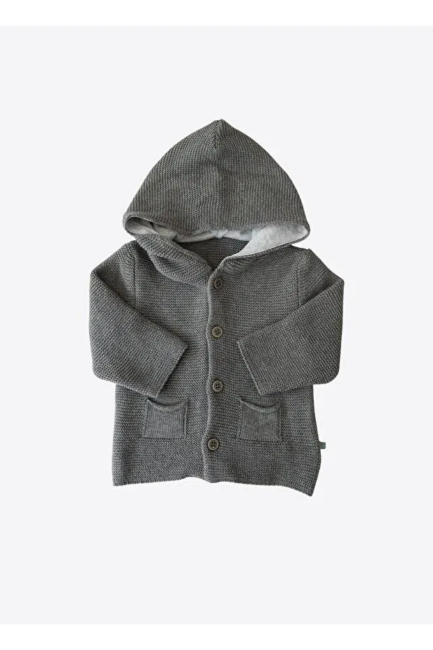 Детский кардиган из органического трикотажа Kitikate, Dark Gray Melange