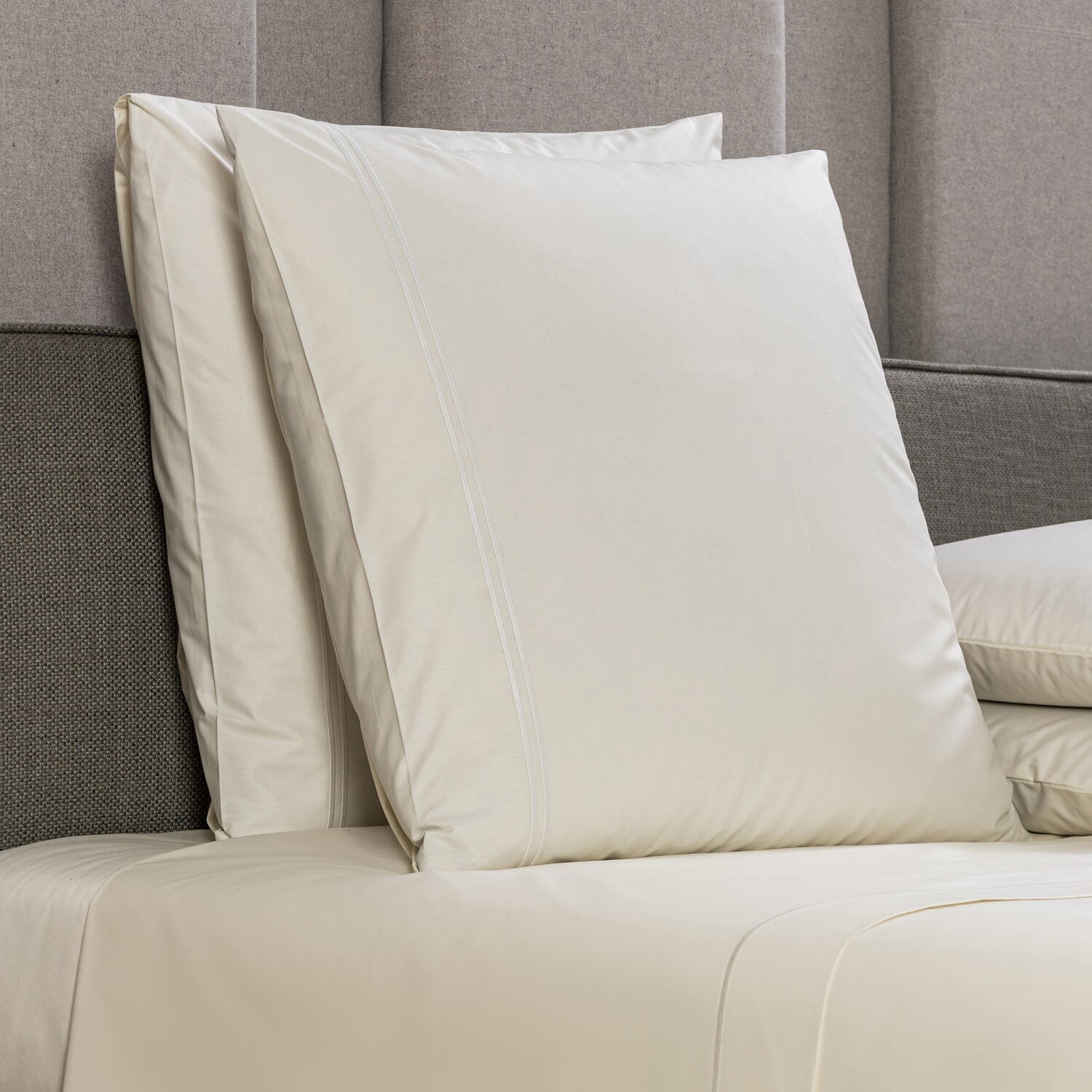 

Frette Contemporary Euro Sham, цвет Ivory/White