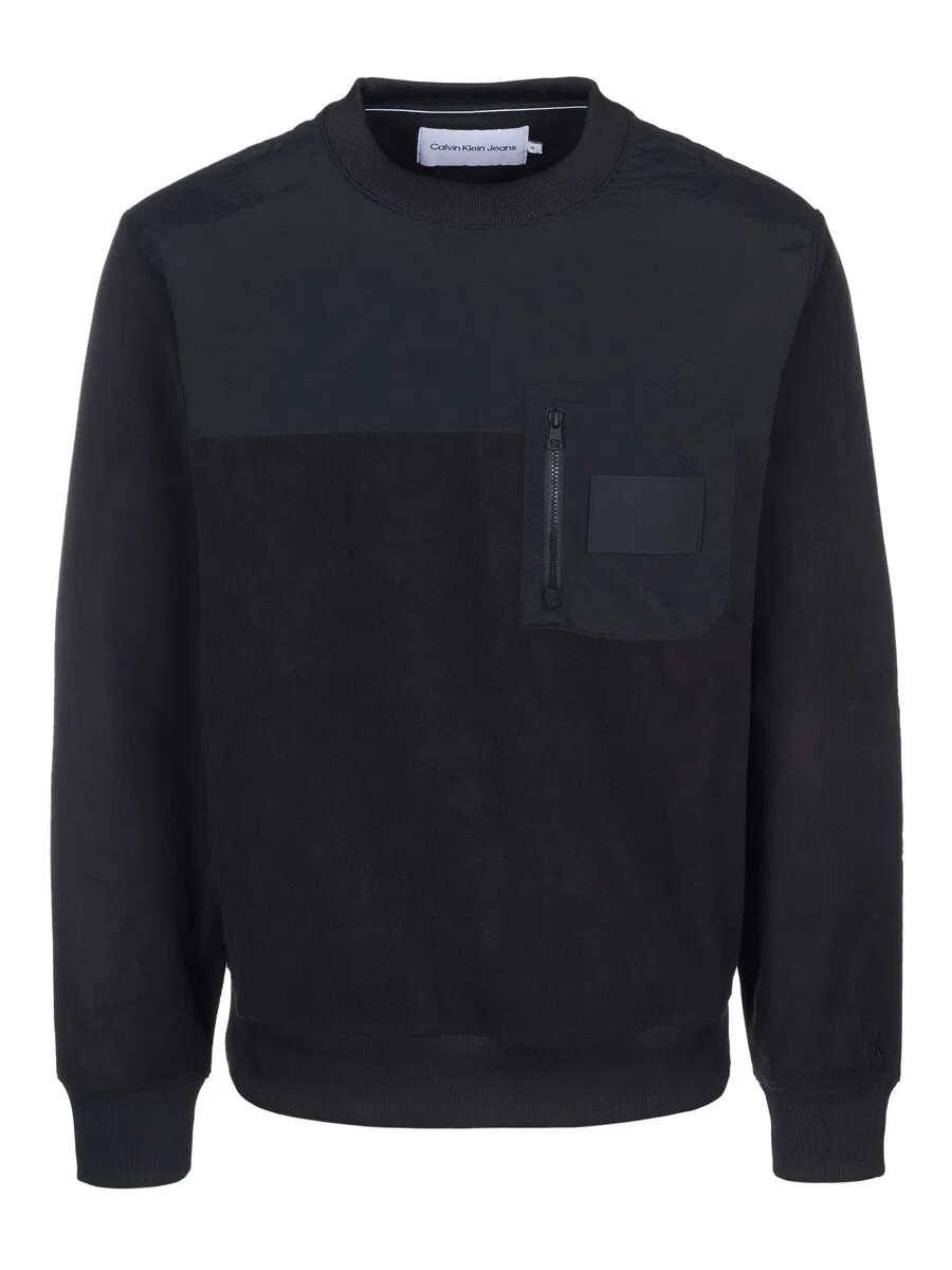 Толстовка Calvin Klein 'Calvin Klein Jeans Pullover' черного цвета