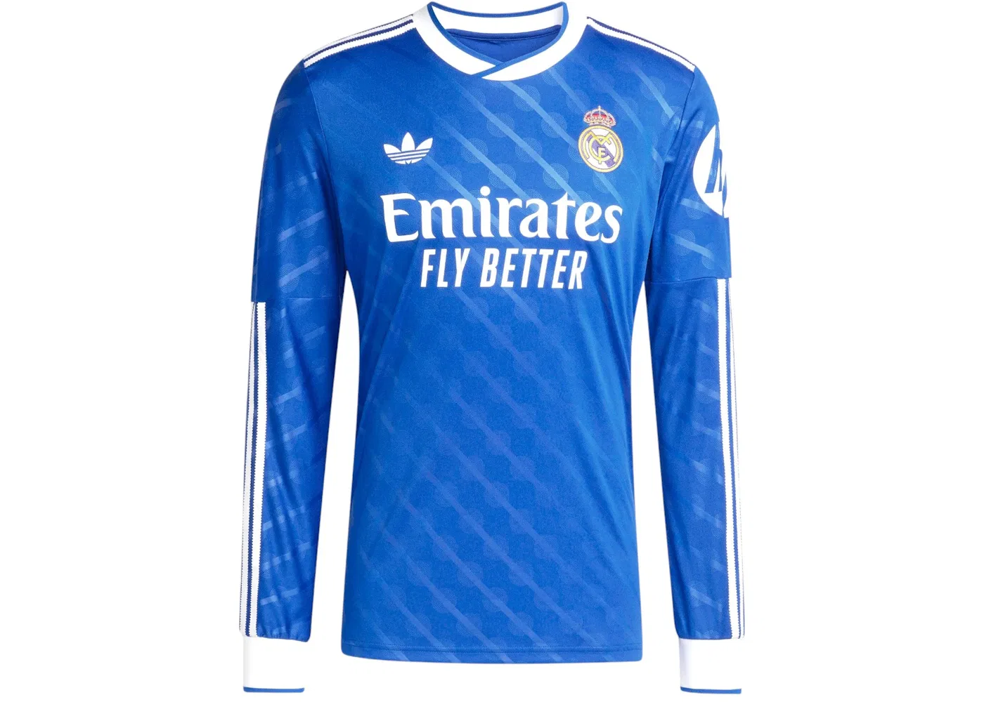 Мужская футболка с длинным рукавом Adidas Real Madrid 25/26 Long Sleeve Third Jersey Blue Bird, Blue Bird