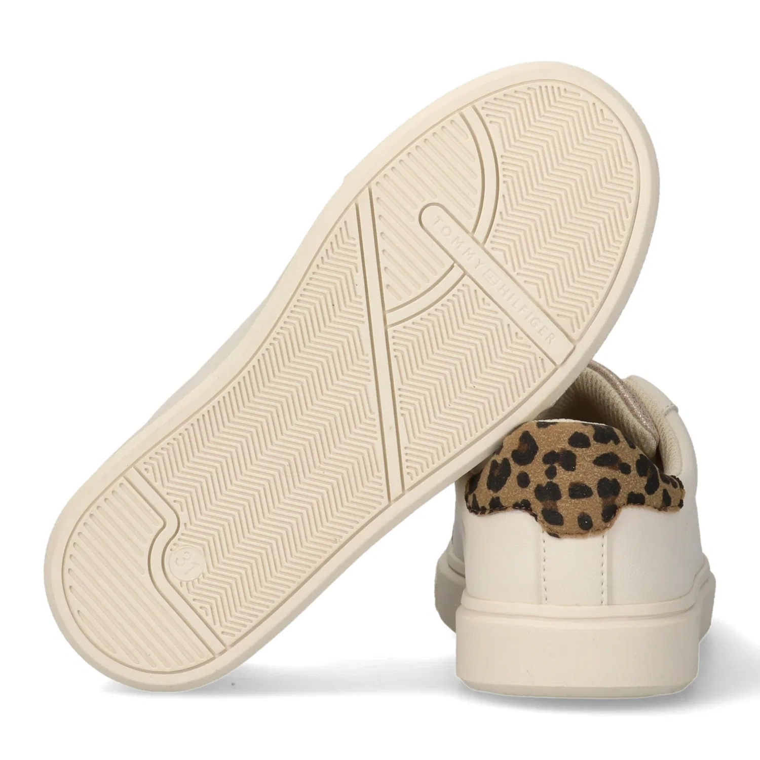 Детские кроссовки на шнуровке Tommy Hilfiger, Metallic Beige — фото 2