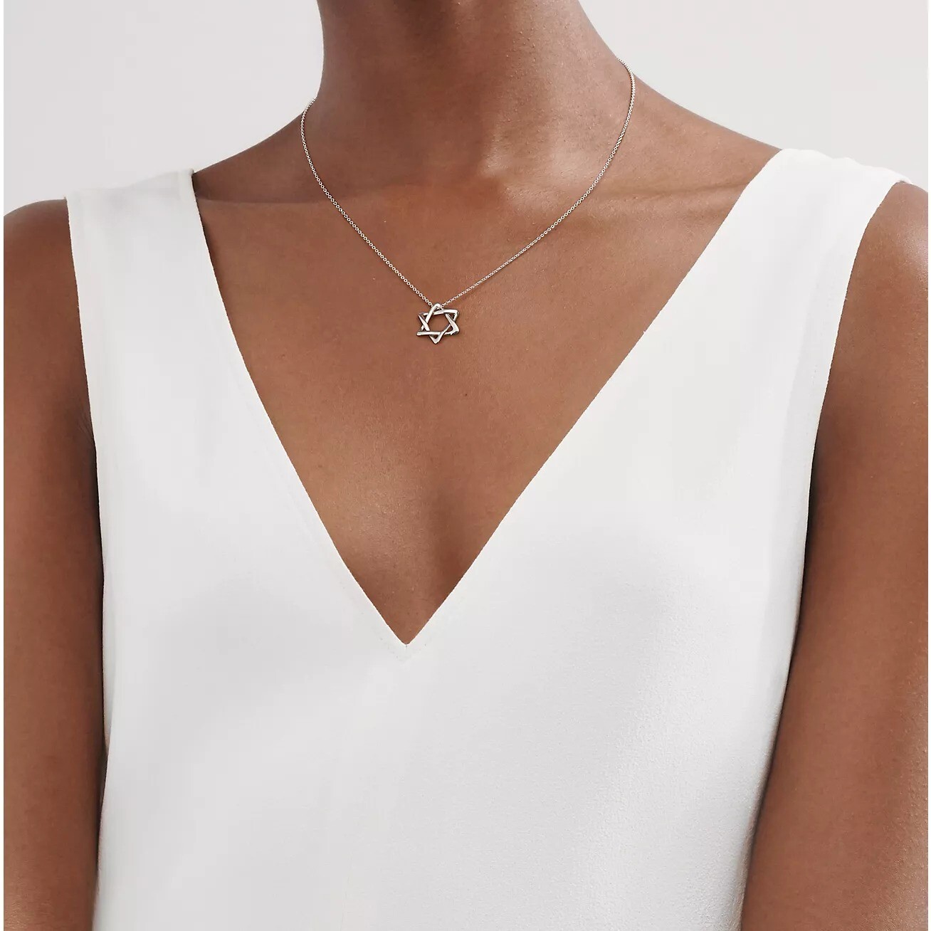 Подвеска на цепочке Tiffany & Co. Star Of David, серебро — фото 2