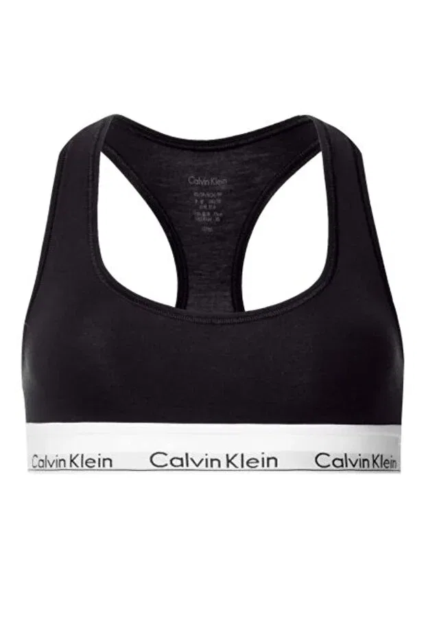 Женские хлопковый бралетт Calvin Klein, Black — фото 4