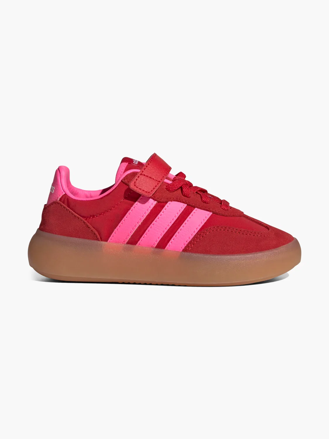 Детские кроссовки для девочек с эластичной шнуровкой Adidas, красный