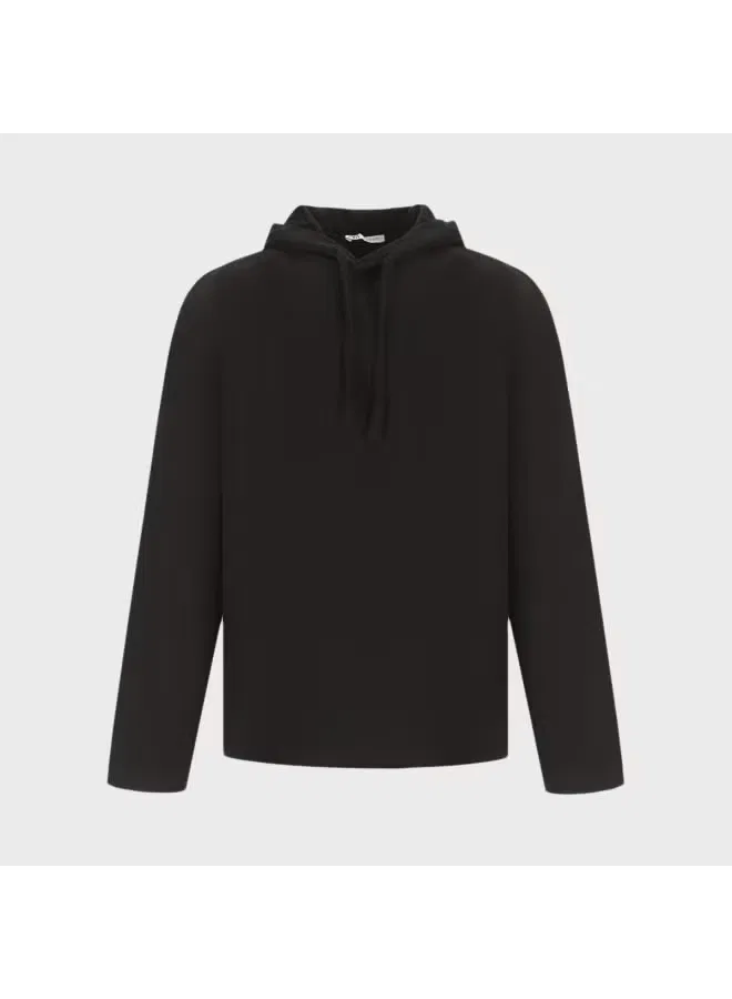 Худи свободного кроя хлопковое Zara, черный — фото 2