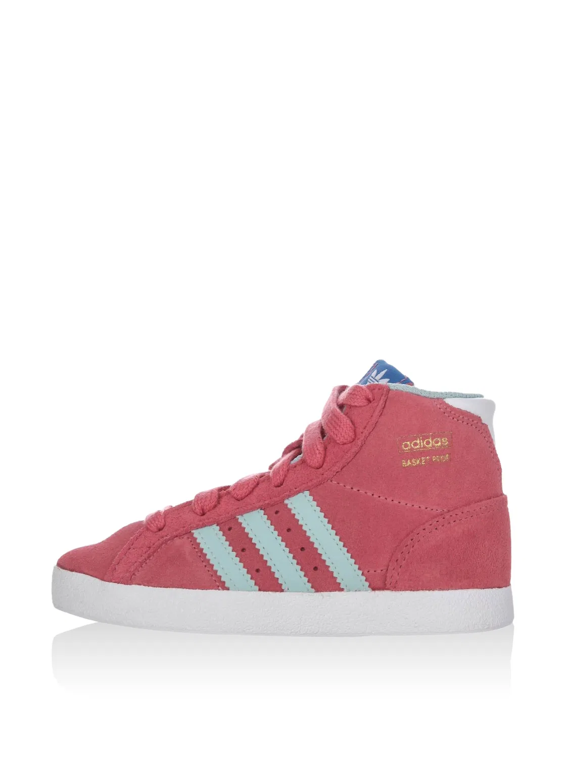 Детские кроссовки для мальчиков с высоким верхом Basketball Profi I Adidas, Pink Light Blue — фото 4