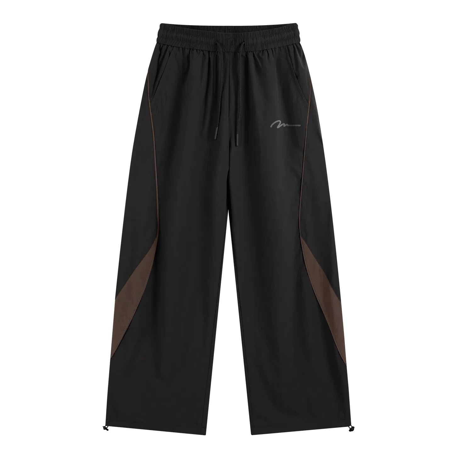 Детские повседневные брюки свободного прямого кроя MINISO, Casual Color Block Black & Coffee