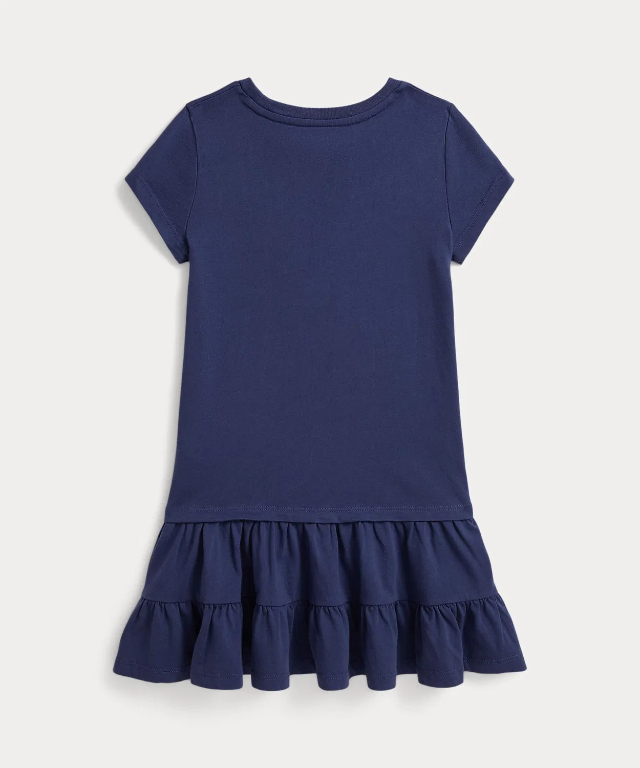 POLO RALPH LAUREN CHILDRENSWEAR Детское платье из хлопка с принтом Polo Bear Ralph Lauren, Navy — фото 2