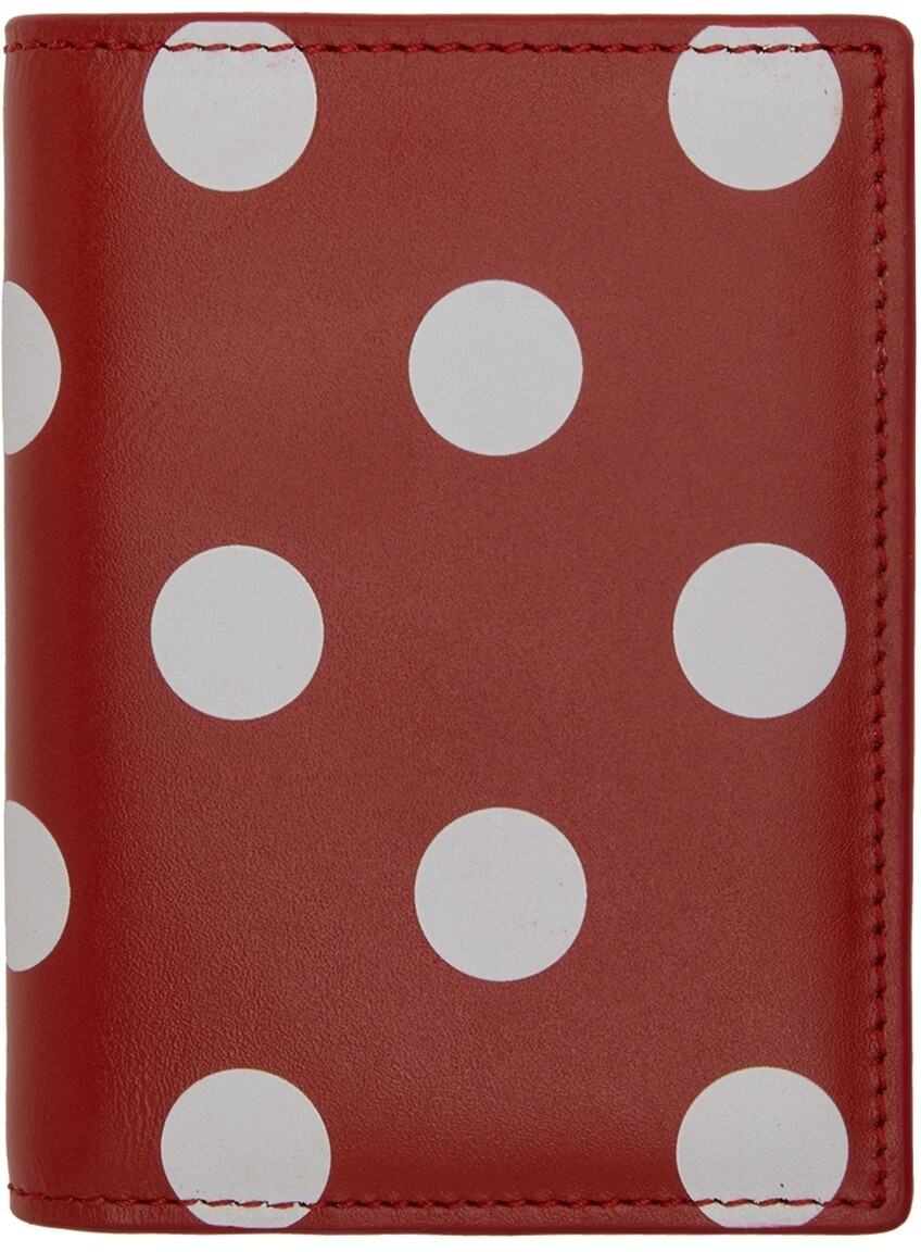 

Кожаный кошелек в красно-белые точки Comme des Garçons Wallets
